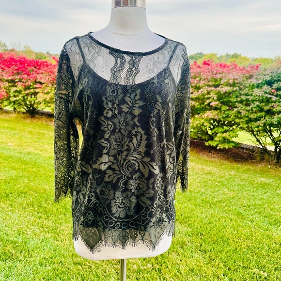 Apt. 9 Tops - APT 9 Grape Leaf 2 Piece Lace Top